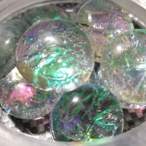 10 custom handmade cabochons glass gems